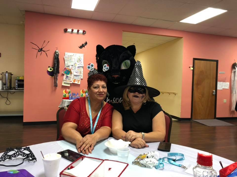 Holiday celebration with decorations